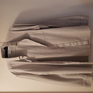 Grey & white button down shirt